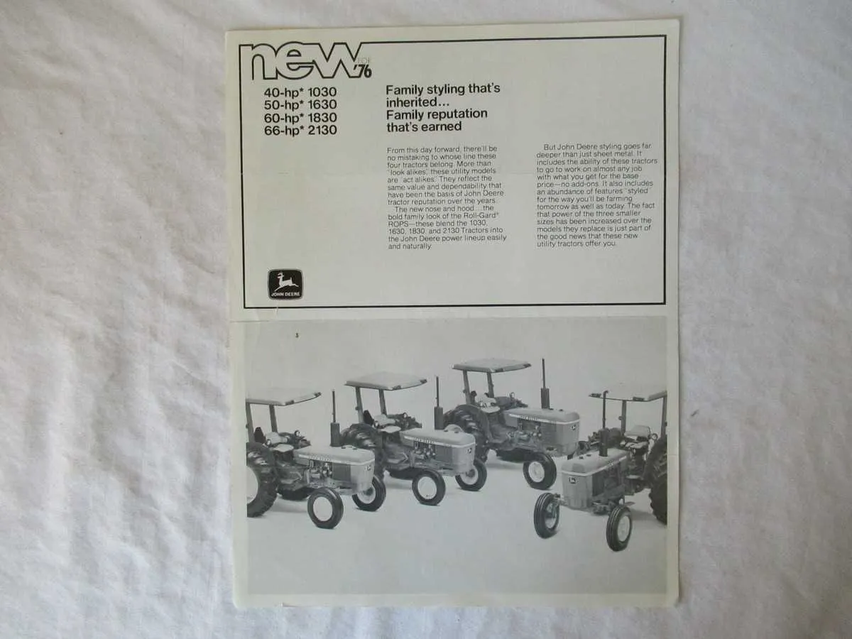 john deere 1830 tractor specs