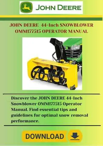 john deere snowblower specs