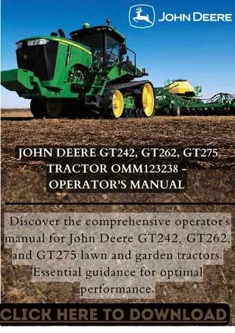 specs on john deere gt 242