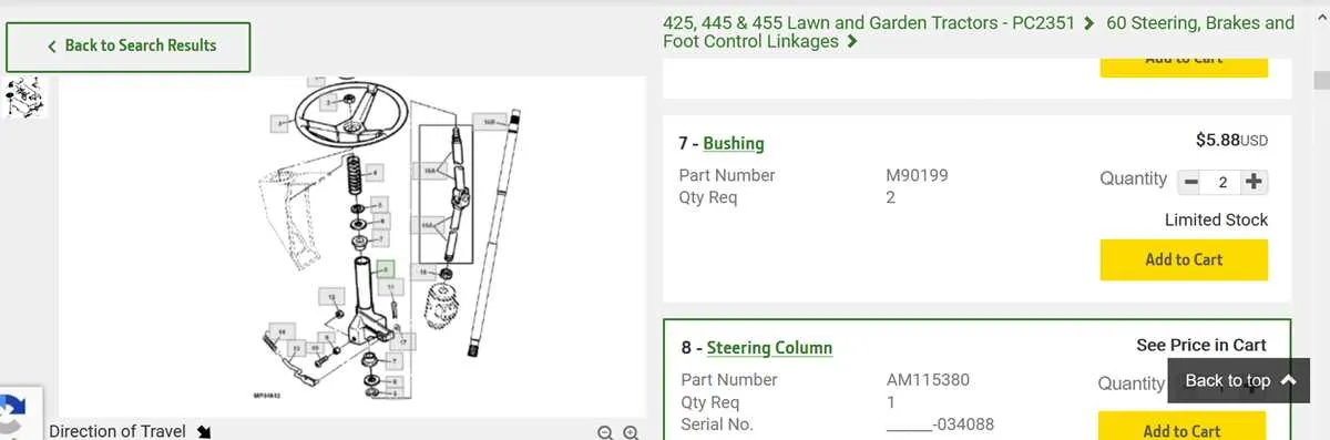 john deere 455 torque specs