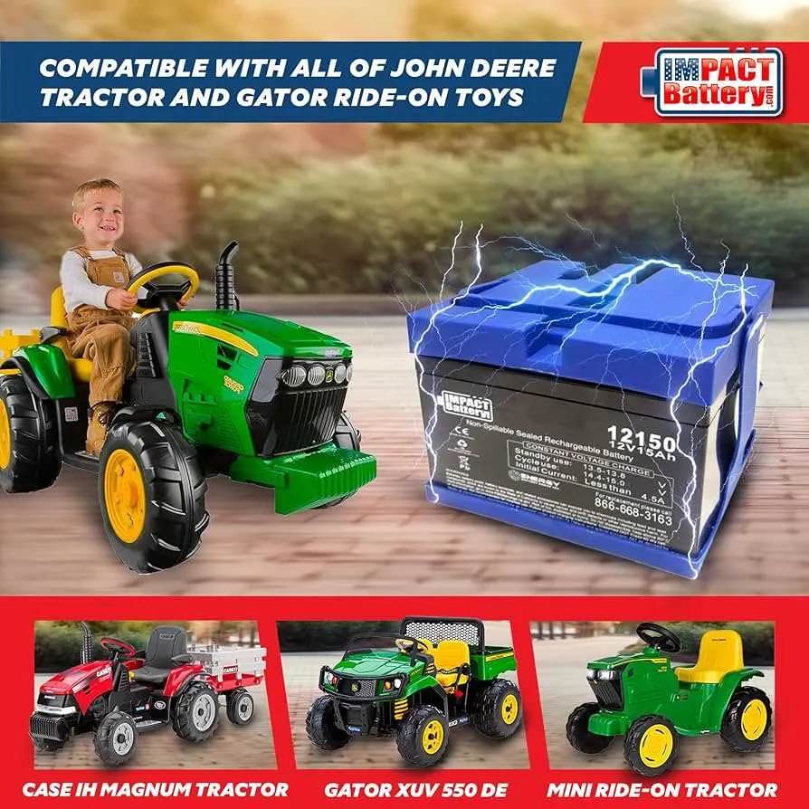 john deere power wheels gator 4x2 battery specs