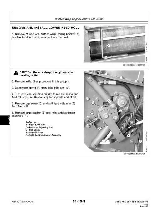 435 john deere baler specs