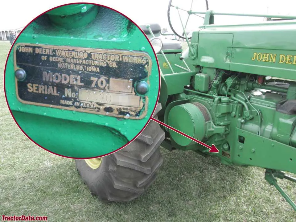 john deere 70 gas specs