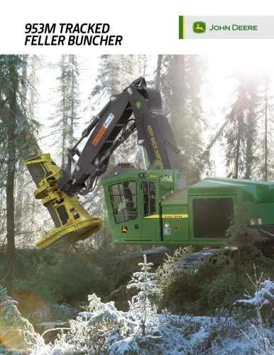 john deere 853g feller buncher specs