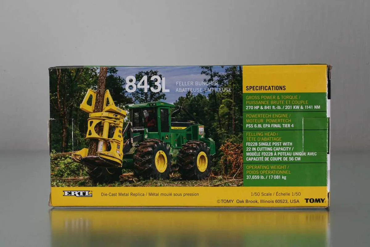 2004 john deere 843j feller buncher specs
